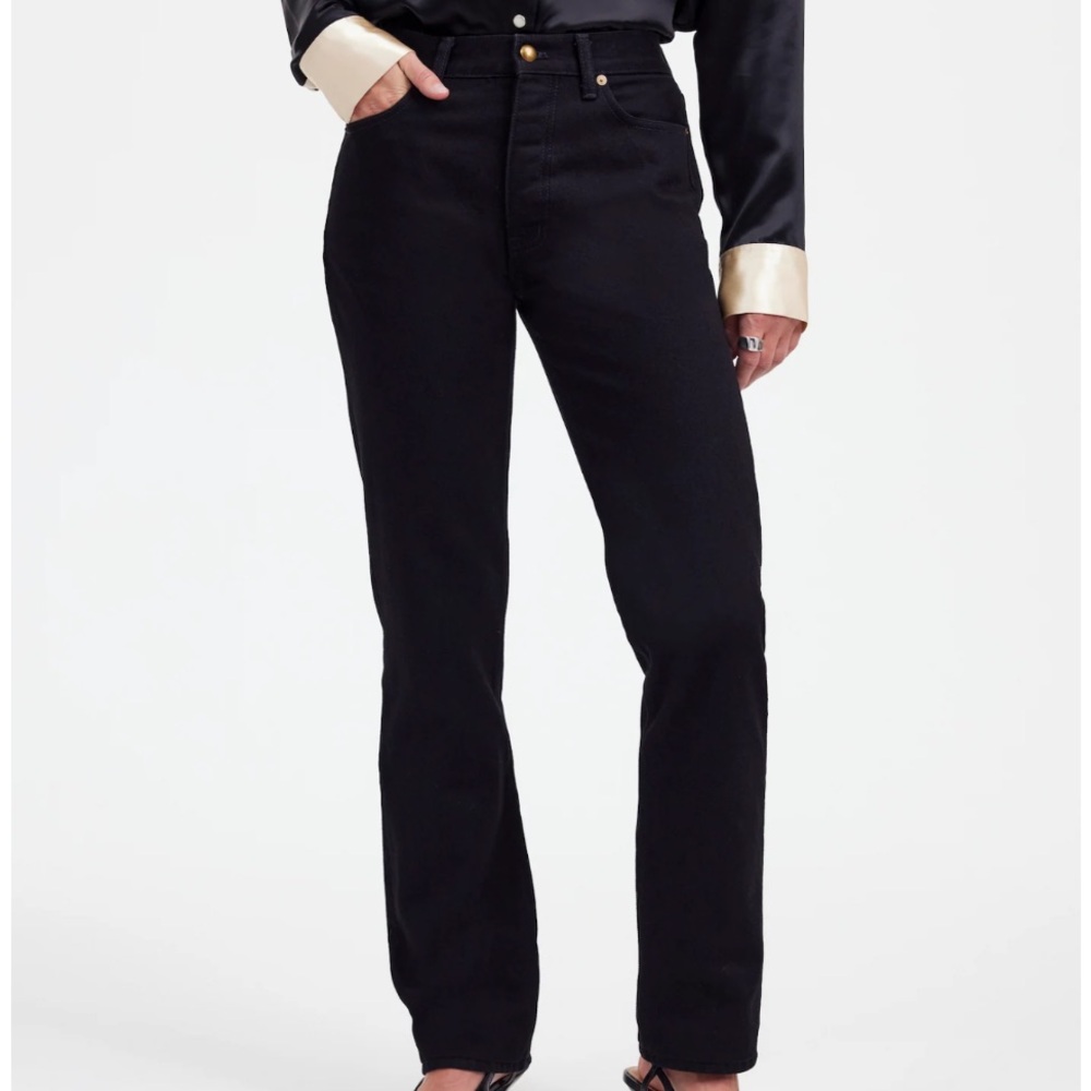 Alexa Chung for Madewell High Rise-Straight Jean - Black